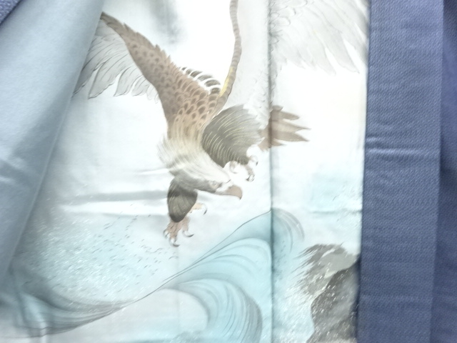  亀甲絣柄織り出し本場泥大島紬男物着物アンサンブル